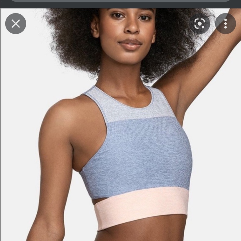 Outdoor voices slash back crop top